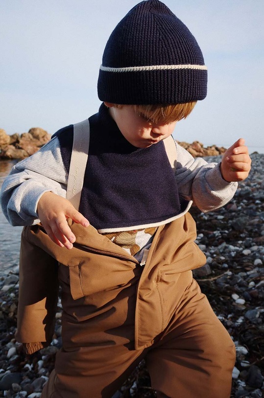 Дитяча вовняна шапка Konges Sløjd LOULI HAT темно-синій KS101258