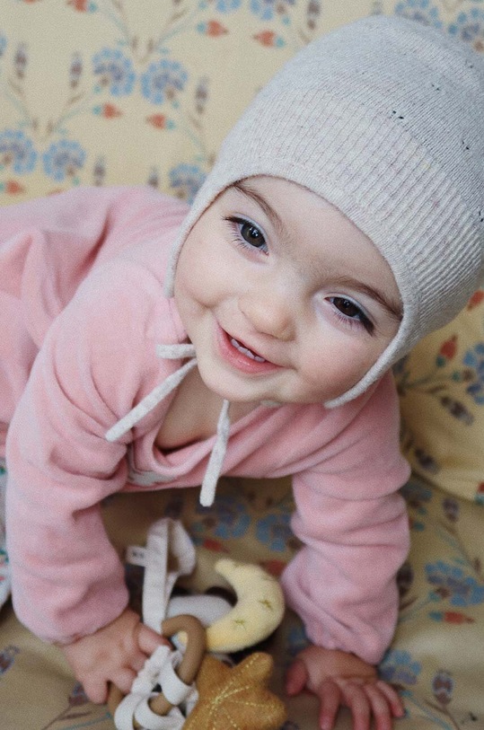 Dětská vlněná čepice Konges Sløjd MINO KNIT HELMET béžová KS101615