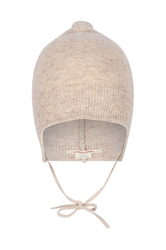 CHLAPEC Dětská vlněná čepice Konges Sløjd MINO KNIT HELMET KS101615 béžová