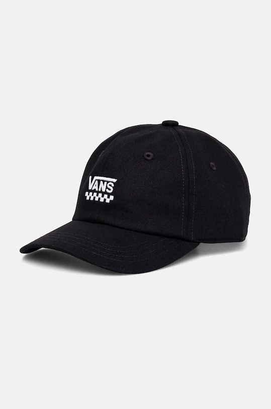 Dětská bavlněná kšiltovka Vans Court Side Curved Bill Jockey bavlna černá VN000J4UBLK1