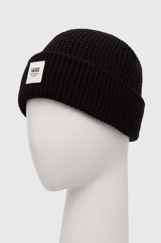 Vans czapka dziecięca WAFFLE CUFF BEANIE VN000J4WBLK1 czarny AW24
