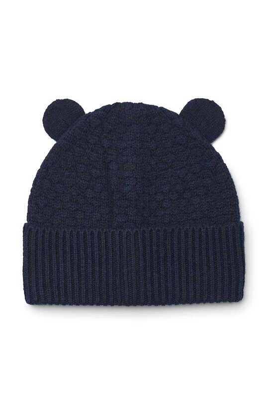 Дитяча вовняна шапка Liewood Miller Beanie With Ears LW15090 темно-синій AW24