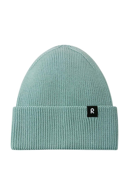 Dětská vlněná čepice Reima Reissari vlna zelená 5300022B.9BYH