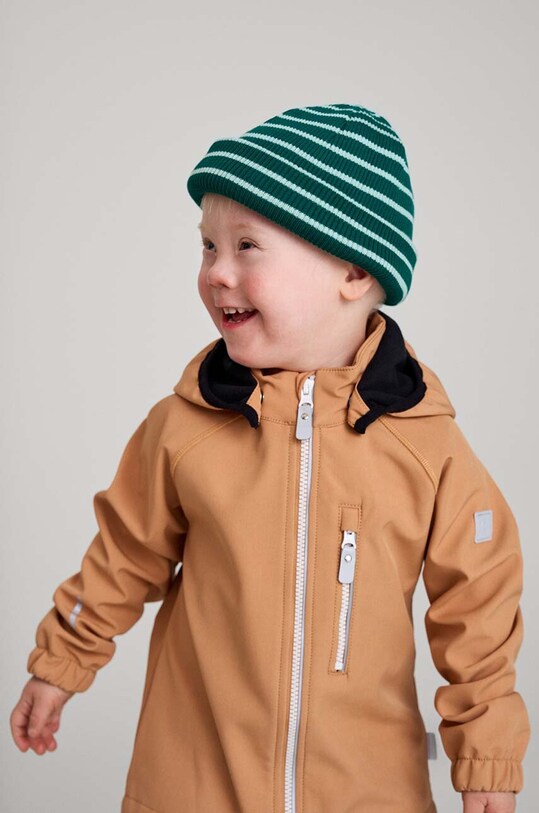 Dětská bavlněná čepice Reima Reissuun bavlna zelená 5300073B.9BYH