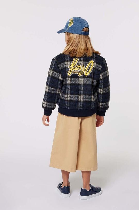 Kenzo Kids czapka z daszkiem bawełniana dziecięca K60606.54.56 granatowy