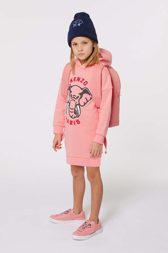 Kenzo Kids czapka z domieszką kaszmiru dziecięca granatowy K60608.52.54