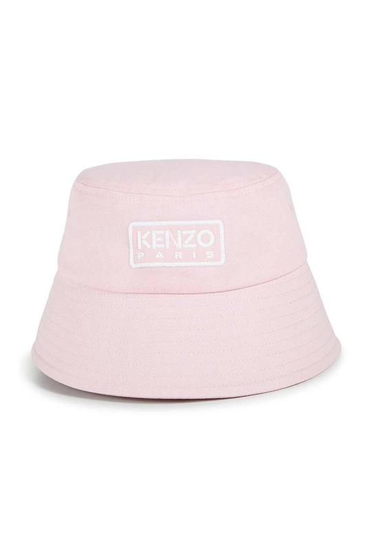 Детская хлопковая шляпа Kenzo Kids аппликация розовый K60609.52