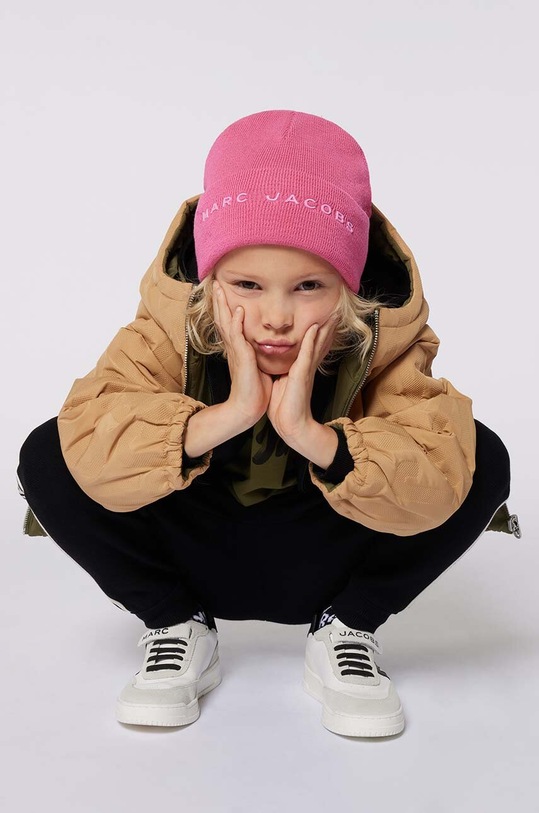 Marc Jacobs czapka z domieszką wełny dziecięca W60346. różowy