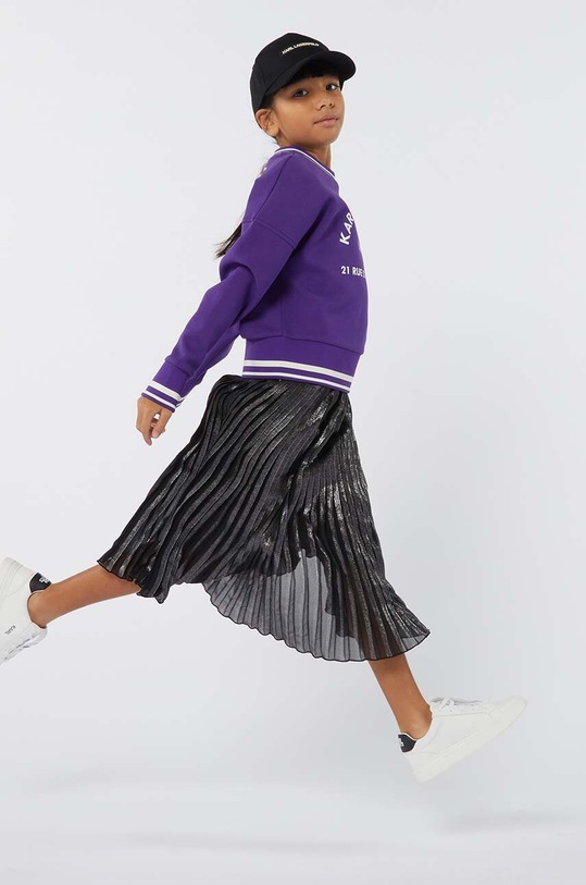 Karl Lagerfeld czapka z daszkiem bawełniana dziecięca Z30342. czarny