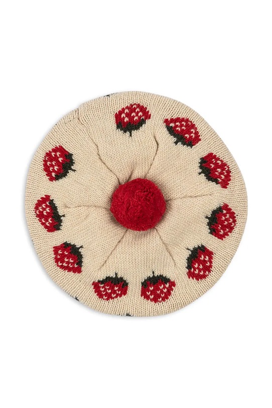 CHLAPEC Dětský baret s příměsí vlny Konges Sløjd BELOU KNIT BERET KS101893 béžová
