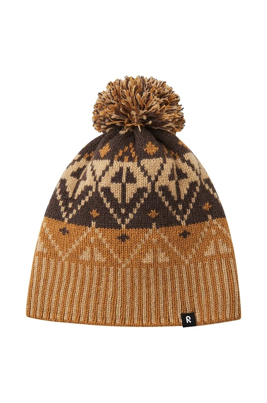 Chłopiec Reima czapka wełniana dziecięca Pohjoinen 5300021B.9BYH brązowy