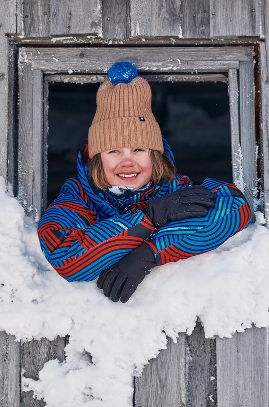 Dětská vlněná čepice Reima Topsu vlna hnědá 5300227A.9BYH