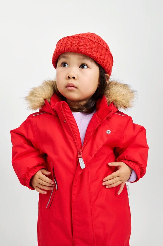 Dětská vlněná čepice Reima Villaisa vlna červená 5300282A.9BYH