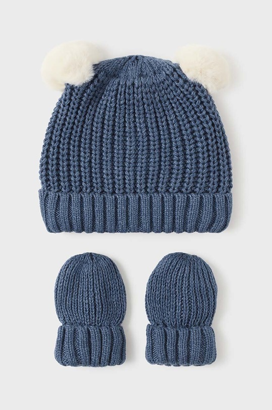 Mayoral Newborn czapka i rękawiczki dziecięce pozostałe granatowy 9766.1J.Newborn.9BYH