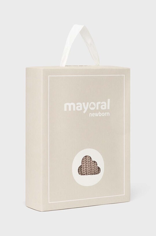 Хлопчик Дитяча шапка і рукавички Mayoral Newborn 9766.1J.Newborn.9BYH коричневий