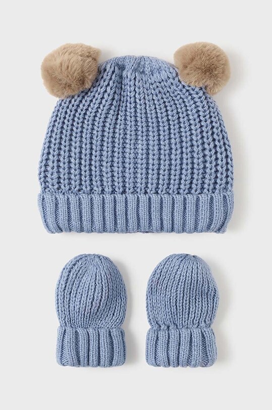 Дитяча шапка і рукавички Mayoral Newborn інші блакитний 9766.1J.Newborn.9BYH