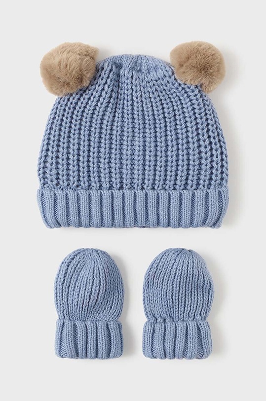 Mayoral Newborn czapka i rękawiczki dziecięce pozostałe niebieski 9766.1J.Newborn.9BYH