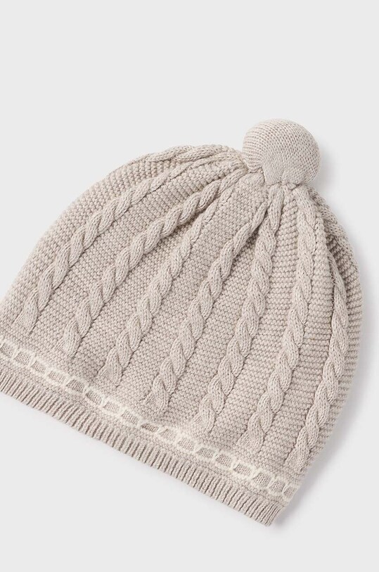 Дитяча бавовняна шапка Mayoral Newborn 9774.1A.Newborn.9BYH бежевий AW24