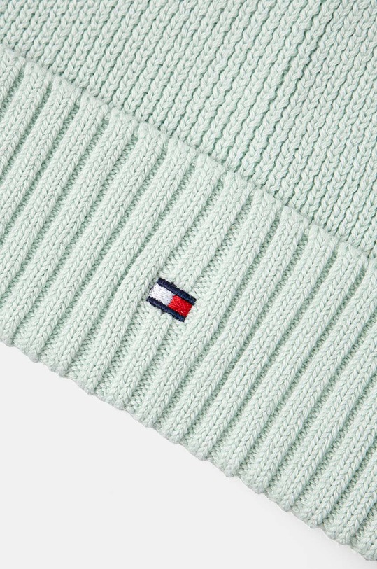 Chłopiec Tommy Hilfiger czapka bawełniana dziecięca AU0AU01526.9BYH turkusowy