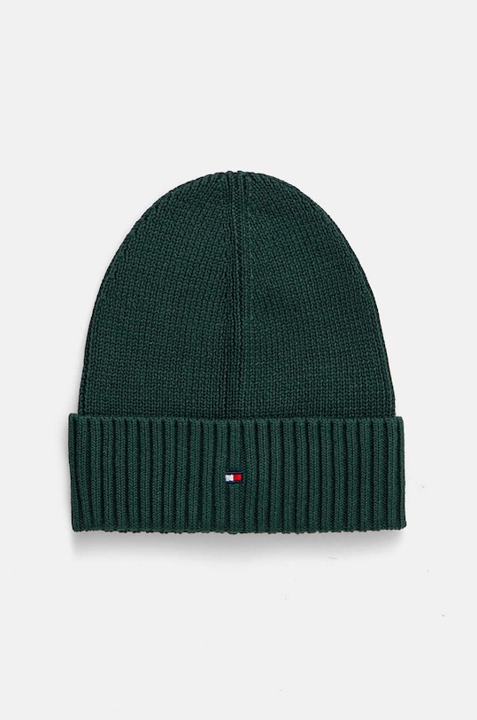 Tommy Hilfiger caciula de bumbac pentru copii uni verde AU0AU01526.9BYH