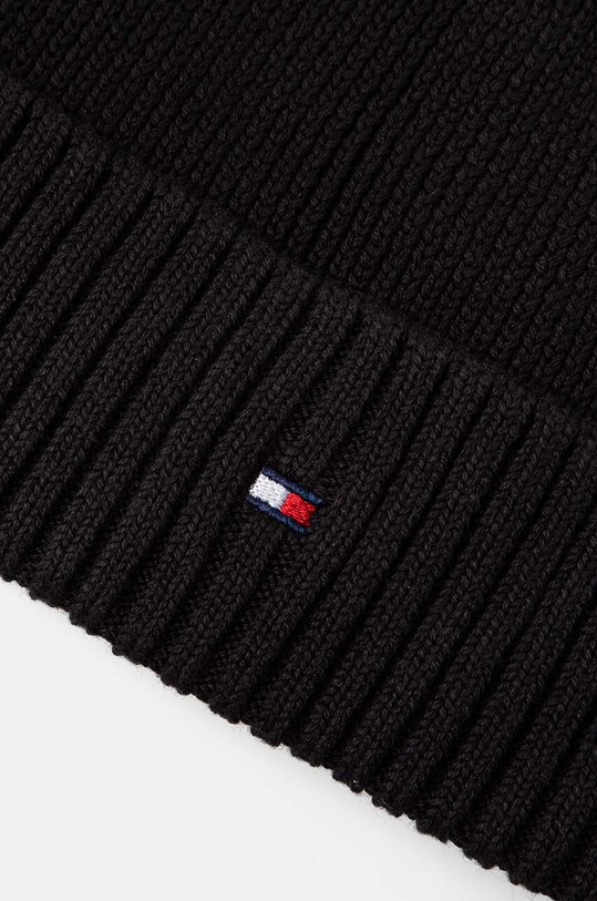 Chlapec Detská bavlnená čiapka Tommy Hilfiger AU0AU01526.9BYH čierna