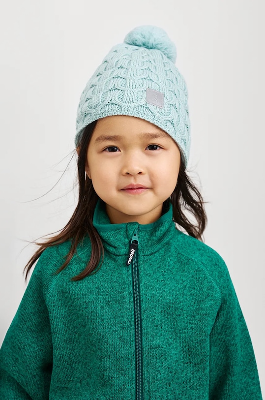 Reima șapcă de lână pentru copii Nyksund uni turcoaz 5300066B.9BYH