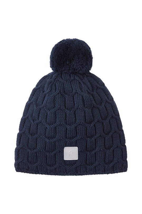 Детская хлопковая шапочка Reima Nyksund шерсть тёмно-синий 5300066B.9BYH
