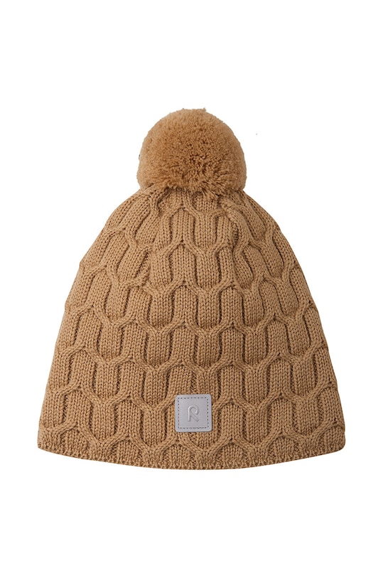 Dětská vlněná čepice Reima Nyksund vlna hnědá 5300066B.9BYH