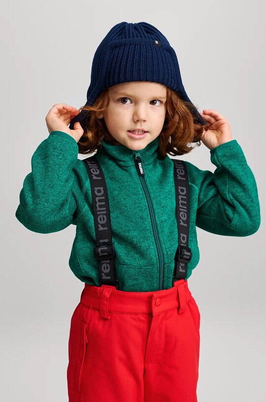 Detská vlnená čiapka Reima Solmu vlna tmavomodrá 5300288A.9BYH