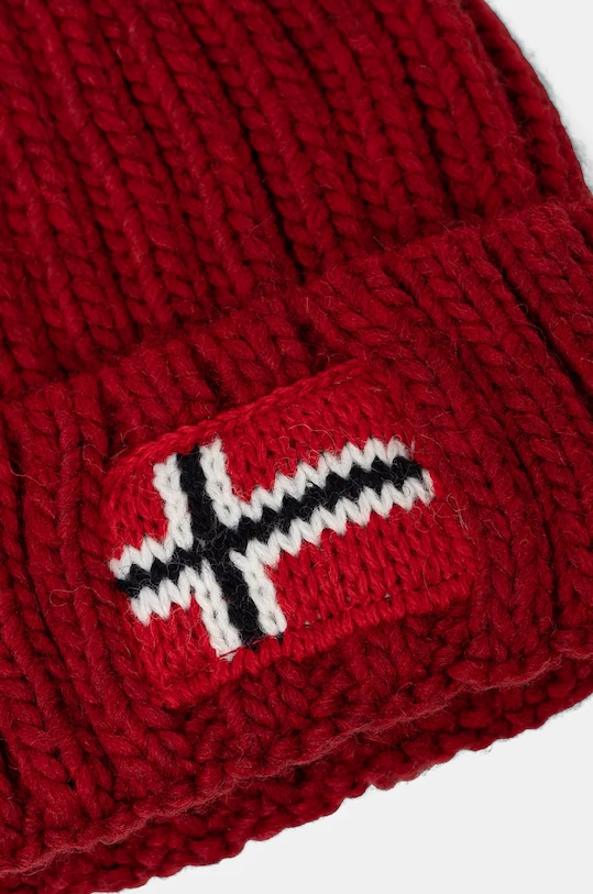 Dětská čepice s příměsí vlny Napapijri SEMIURY 6 NP0A4GMHR061 červená AW24