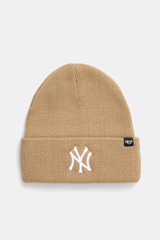 47 brand czapka dziecięca MLB New York Yankees Haymaker aplikacja beżowy B.HYMKR17ACE.KHK.KIDS