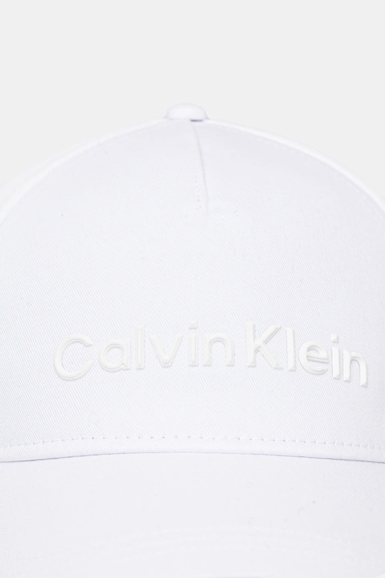 Bavlněná baseballová čepice Calvin Klein K50K511987 bílá SS25