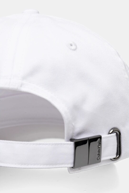 Bavlněná baseballová čepice Calvin Klein bílá K50K511987