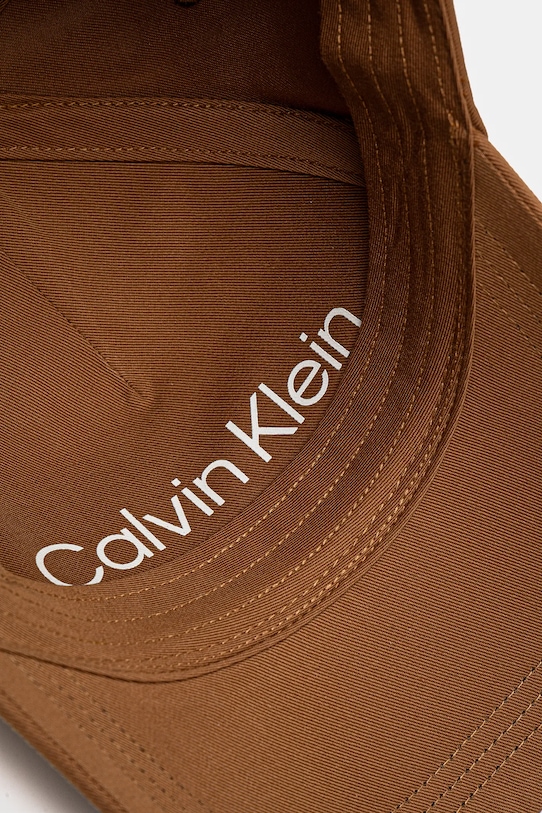 Хлопковая кепка Calvin Klein коричневый K50K511987