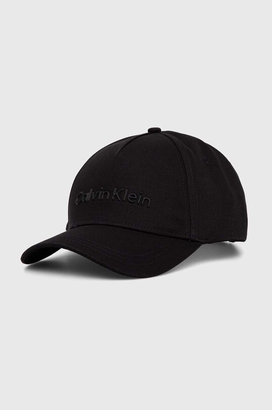 Бавовняна бейсболка Calvin Klein аплікація чорний K50K511987