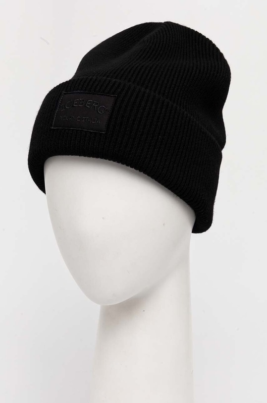 Akcesoria Iceberg czapka wełniana 3040.9005 czarny