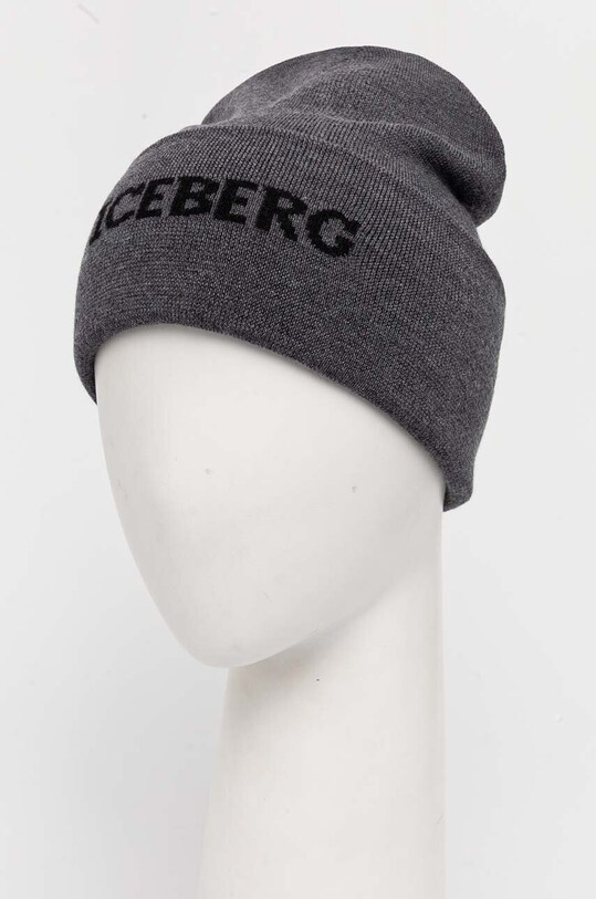 Akcesoria Iceberg czapka wełniana 3042.9005 szary