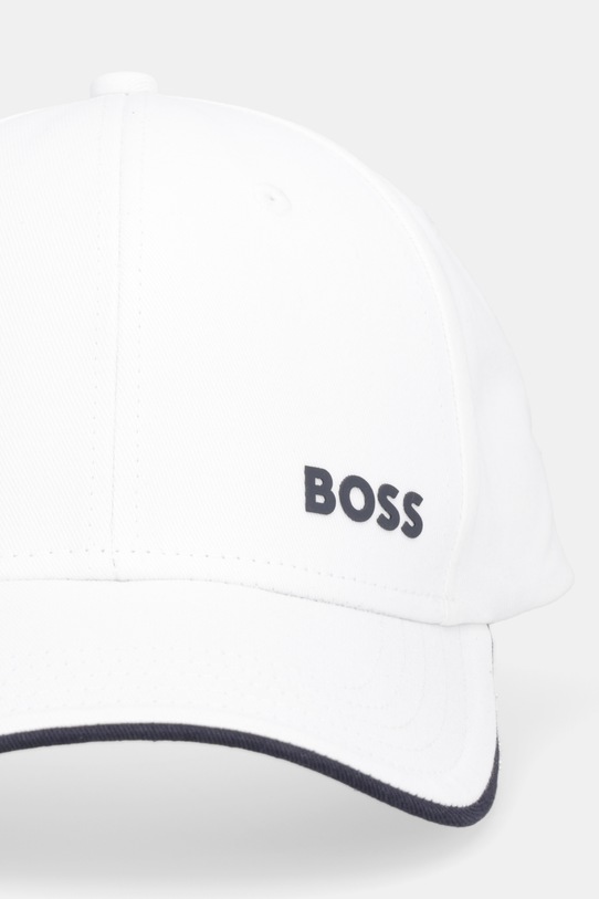 BOSS Green czapka z daszkiem bawełniana 50519219 biały AW25