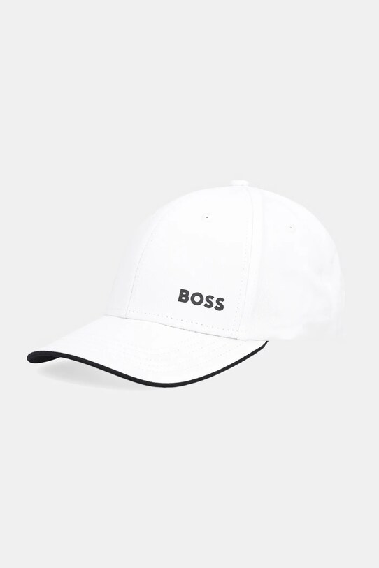 Βαμβακερό καπέλο του μπέιζμπολ BOSS Green στάμπα λευκό 50519219