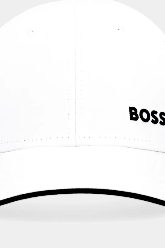 BOSS Green czapka z daszkiem bawełniana 50519219 biały SS25