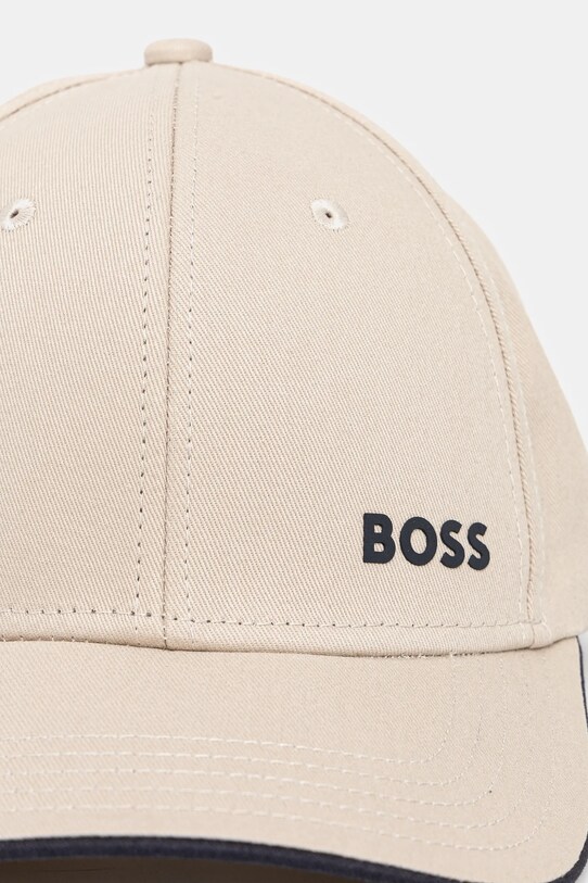 Αξεσουάρ Βαμβακερό καπέλο του μπέιζμπολ BOSS Green 50519219 μπεζ