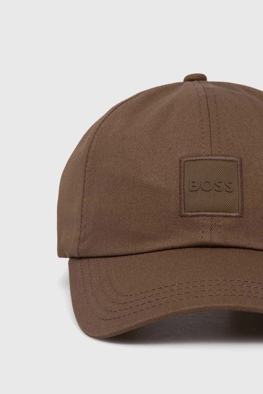 Бавовняна бейсболка Boss Orange 50518813 коричневий AW24