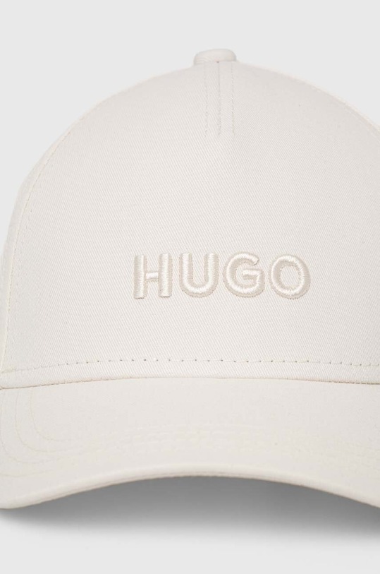 HUGO czapka z daszkiem bawełniana 50518901 beżowy AW24