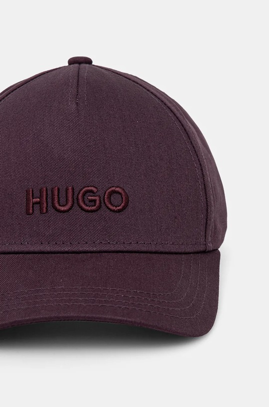 Bavlněná baseballová čepice HUGO 50518901 fialová AW24