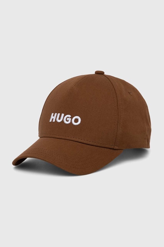 Bavlněná baseballová čepice HUGO bavlna hnědá 50518901
