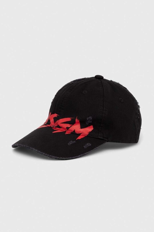 MSGM czapka z daszkiem bawełniana nadruk czarny 3740ML06.247578
