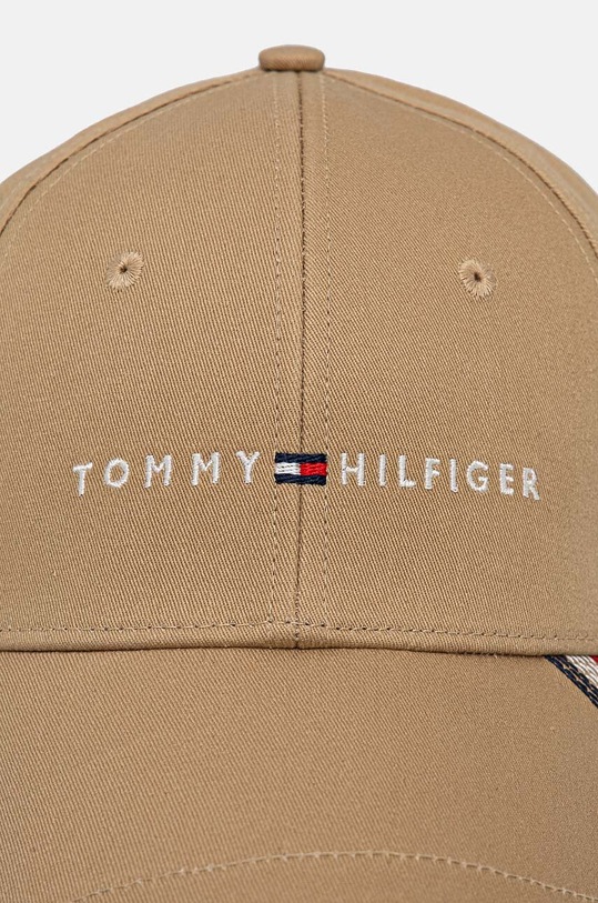 Bavlněná baseballová čepice Tommy Hilfiger AM0AM12532 béžová AW24