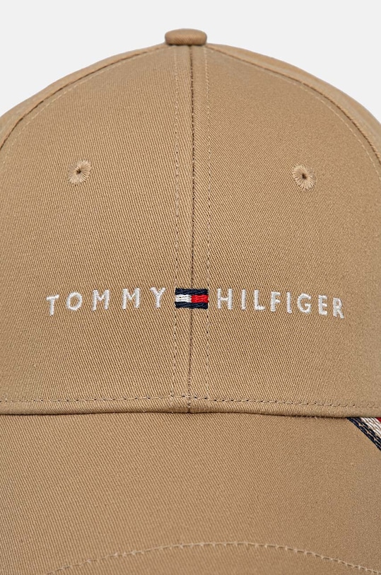 Bavlněná baseballová čepice Tommy Hilfiger AM0AM12532 béžová AW24