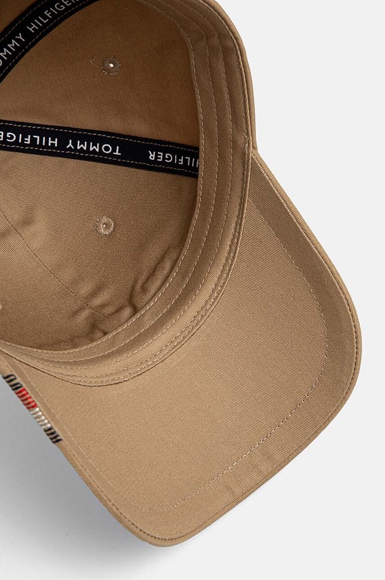 Bavlněná baseballová čepice Tommy Hilfiger béžová AM0AM12532