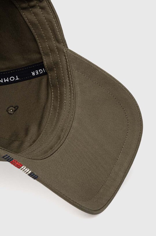 Tommy Hilfiger czapka z daszkiem bawełniana zielony AM0AM12532